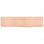 Preview: Wandregal Hellbraun 40x10x4 cm Massivholz Eiche Behandelt