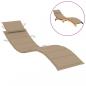 Preview: Sonnenliegen-Auflage Beige 186x58x3 cm Oxford-Gewebe