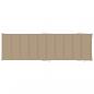 Preview: Sonnenliegen-Auflage Beige 186x58x3 cm Oxford-Gewebe