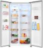 Preview: Exquisit SBS46-040E Stand Side-by-Side Kombination, 91 cm breit, 442 L, NoFrost, LED Beleuchtung, Temperaturregelung, Umluftventilator, Schnellkühlen und Schnellgefrieren, Edelstahloptik