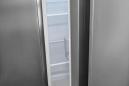 Preview: Exquisit SBS46-040E Stand Side-by-Side Kombination, 91 cm breit, 442 L, NoFrost, LED Beleuchtung, Temperaturregelung, Umluftventilator, Schnellkühlen und Schnellgefrieren, Edelstahloptik