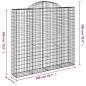 Preview: Gabionen mit Hochbogen 5 Stk. 200x30x180/200cm Verzinktes Eisen