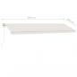 Preview: Markise Manuell Einziehbar mit LED 600x350 cm Creme
