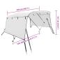 Preview: 4-Bow Bimini-Top mit Seitenteilen 243x(170-182)x137 cm