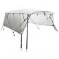 Preview: 3-Bow Bimini-Top mit Mesh-Seitenteilen 183x(154-167)x137 cm