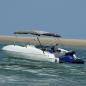 Preview: ARDEBO.de - 3-Bow Bimini-Top mit Mesh-Seitenteilen 183x(154-167)x137 cm