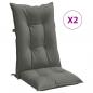 Preview: Hochlehner-Auflagen 2 Stk. Melange Dunkelgrau 120x50x7cm Stoff