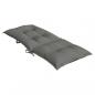 Preview: Hochlehner-Auflagen 2 Stk. Melange Dunkelgrau 120x50x7cm Stoff