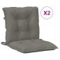 Preview: Niedriglehner-Auflagen 2 Stk. Dunkelgrau 100x50x7 cm Stoff