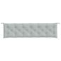 Preview: Gartenbank-Auflagen 2 Stk. Melange Hellgrau 200x50x7 cm Stoff