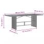 Preview: Gartentisch mit Glasplatte Schwarz 190x80x75 cm Poly Rattan
