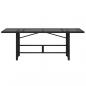 Preview: Gartentisch mit Glasplatte Schwarz 190x80x75 cm Poly Rattan