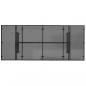 Preview: Gartentisch mit Glasplatte Schwarz 190x80x75 cm Poly Rattan