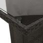 Preview: Gartentisch mit Glasplatte Schwarz 190x80x75 cm Poly Rattan