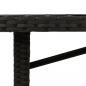 Preview: Gartentisch mit Glasplatte Schwarz 190x80x75 cm Poly Rattan
