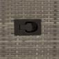 Preview: Gartensessel mit Kissen 2 Stk. Verstellbar Grau Poly Rattan