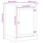 Preview: Medienschrank Corona 60x50x82 cm Massivholz Kiefer
