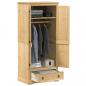 Preview: ARDEBO.de - Kleiderschrank Corona 76x50x170 cm Massivholz Kiefer
