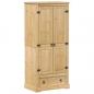 Preview: Kleiderschrank Corona 76x50x170 cm Massivholz Kiefer