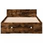Preview: Bettgestell mit Schublade Räuchereiche 90x190 cm Holzwerkstoff
