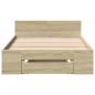 Preview: Bettgestell mit Schublade Sonoma-Eiche 90x190 cm Holzwerkstoff