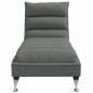 Preview: Massage-Chaiselongue mit Kissen Dunkelgrau Stoff