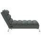 Preview: Massage-Chaiselongue mit Kissen Dunkelgrau Stoff