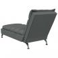 Preview: Massage-Chaiselongue mit Kissen Dunkelgrau Stoff