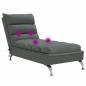 Preview: Massage-Chaiselongue mit Kissen Dunkelgrau Stoff
