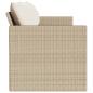 Preview: Gartensofa mit Kissen 3-Sitzer Beige Poly Rattan
