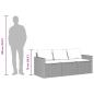 Preview: Gartensofa mit Kissen 3-Sitzer Beige Poly Rattan