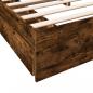 Preview: Bettgestell mit Schubladen Räuchereiche 180x200cm Holzwerkstoff