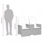 Preview: Gartensofa 2-Sitzer Verstellbar mit Tisch Braun Poly Rattan