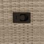 Preview: Gartensofa 2-Sitzer Verstellbar mit Tisch Beige Poly Rattan