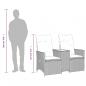 Preview: Gartensofa 2-Sitzer Verstellbar mit Tisch Beige Poly Rattan