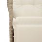 Preview: Gartensofa 2-Sitzer Verstellbar mit Tisch Beige Poly Rattan
