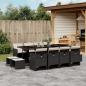 Preview: ARDEBO.de - 13-tlg. Garten-Essgruppe mit Kissen Schwarz Poly Rattan