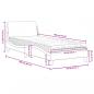 Preview: Bett mit Matratze Schwarz 90x190 cm Stoff
