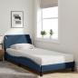 Preview: Bett mit Matratze Blau 90x190 cm Stoff