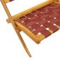 Preview: Gartenstühle 2 Stk. Klappbar Rot Massivholz Akazie & Stoff