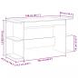 Preview: Schreibtisch Schwarz 140x50x75 cm Holzwerkstoff