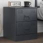 Preview: ARDEBO.de - Nachttisch Anthrazit 34,5x39x44 cm Stahl