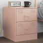 Preview: ARDEBO.de - Nachttisch Rosa 34,5x39x44 cm Stahl