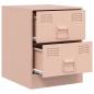 Preview: Nachttisch Rosa 34,5x39x44 cm Stahl
