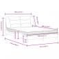 Preview: Bett mit Matratze Taupe 120x200 cm Stoff