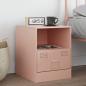 Preview: ARDEBO.de - Nachttisch Rosa 34,5x39x44 cm Stahl