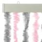 Preview: Fliegenvorhang Silbergrau und Rosa 118x220 cm Chenille