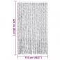 Preview: Fliegenvorhang Hellgrau und Dunkelgrau 118x220 cm Chenille