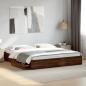 Preview: Bettgestell mit Schubladen Braun Eichen-Optik 200x200 cm
