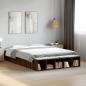 Preview: Bettgestell Braun Eichen-Optik 150x200 cm Holzwerkstoff
